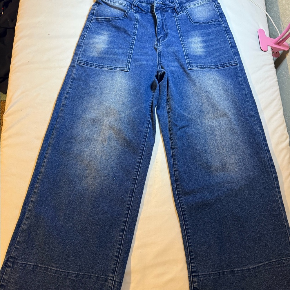 Crazy Train Dark Blue Flare Jeans